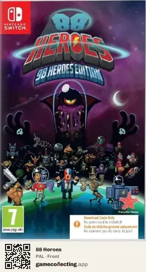 88 Heroes Nintendo Switch, PAL box front