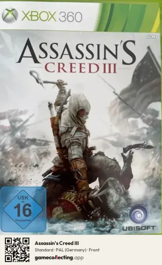 Assassin's Creed III Xbox 360, Germany box front