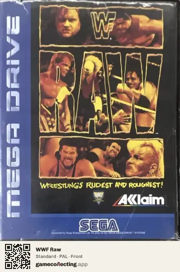 WWF Raw Sega Mega Drive / Genesis, PAL box front