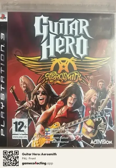 Guitar Hero: Aerosmith PlayStation 3, PAL box front