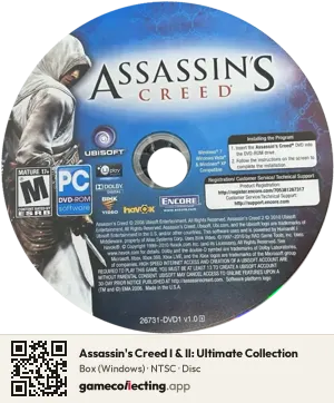 Assassin's Creed I & II: Ultimate Collection Computer, NTSC disc