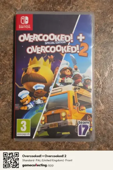 Overcooked! + Overcooked! 2 Nintendo Switch, United Kingdom box front