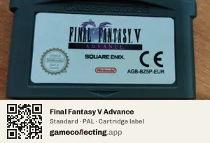 Final Fantasy V Advance Game Boy Advance, PAL cartridge label