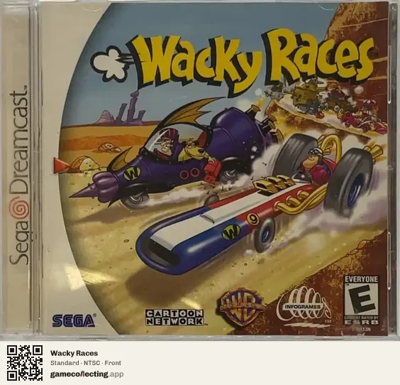 Wacky Races Sega Dreamcast, NTSC box front