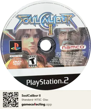 SoulCalibur II PlayStation 2, NTSC disc