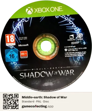 Middle-earth: Shadow of War Xbox One, PAL disc
