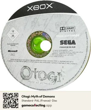 Otogi: Myth of Demons Xbox, PAL disc