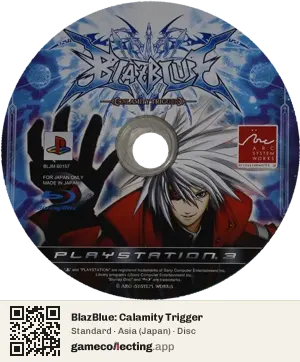 BlazBlue: Calamity Trigger PlayStation 3, Asia disc