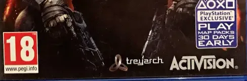 Call of Duty: Black Ops III, the PEGI square on its front