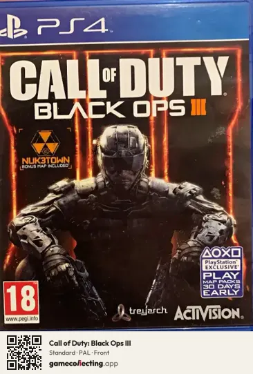 Call of Duty: Black Ops III PlayStation 4, PAL box front