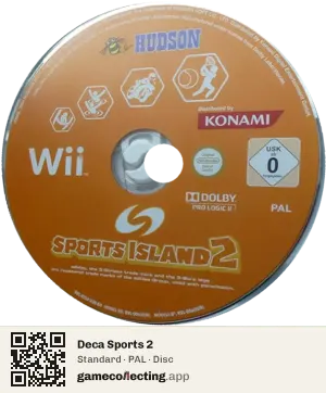 Deca Sports 2 Nintendo Wii, PAL disc