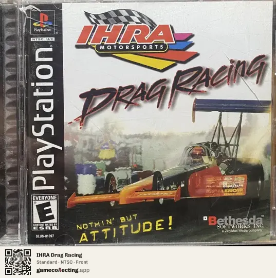 IHRA Drag Racing PlayStation, NTSC box front