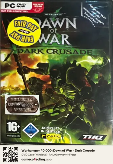Warhammer 40,000: Dawn of War - Dark Crusade Computer, Germany box front