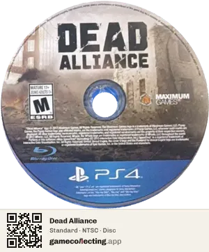 Dead Alliance PlayStation 4, NTSC disc