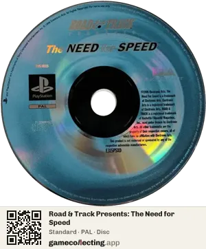 Road & Track Presents: The Need for Speed PlayStation, PAL disc