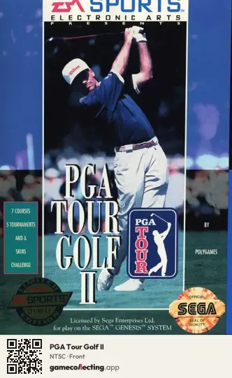 PGA Tour Golf II Sega Mega Drive / Genesis, NTSC box front