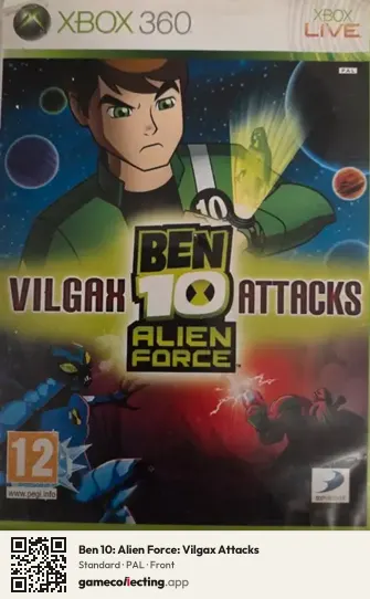 Ben 10: Alien Force: Vilgax Attacks Xbox 360, PAL box front