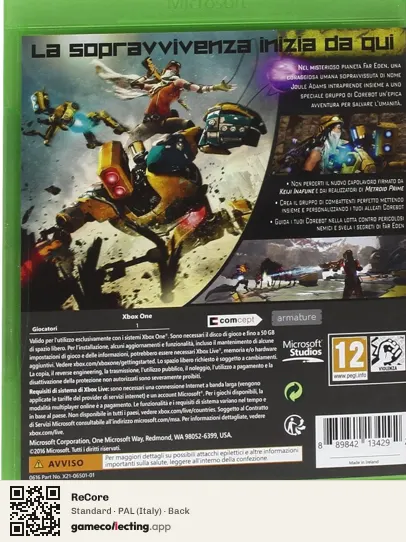 ReCore Xbox One, Italy box back