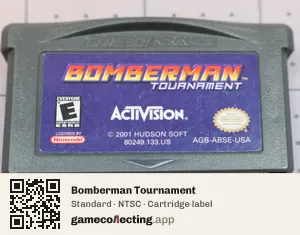 Bomberman Tournament Game Boy Advance, NTSC cartridge label