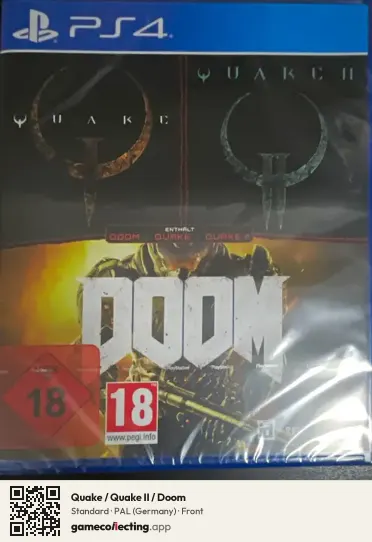 Quake / Quake II / Doom PlayStation 4, Germany box front