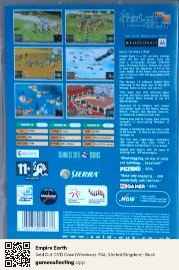 Empire Earth Computer, United Kingdom box back