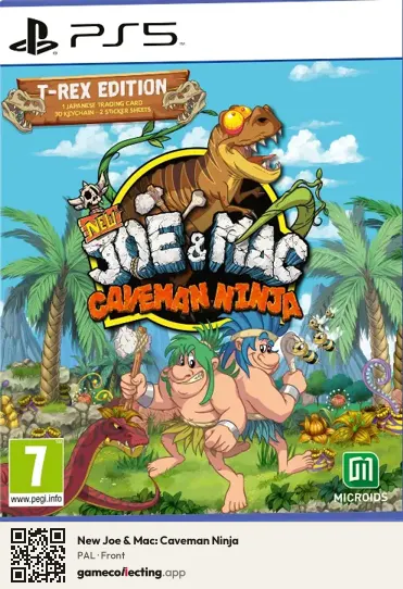 New Joe & Mac: Caveman Ninja PlayStation 5, PAL box front