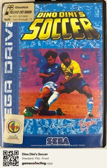 Dino Dini's Soccer Sega Mega Drive / Genesis, PAL box front