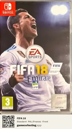 FIFA 18 Nintendo Switch, France box front