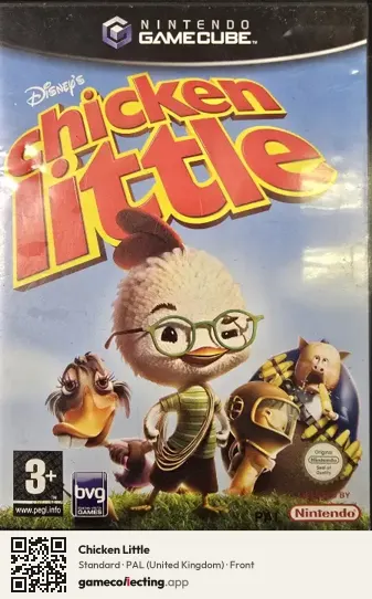 Chicken Little Nintendo GameCube, United Kingdom box front