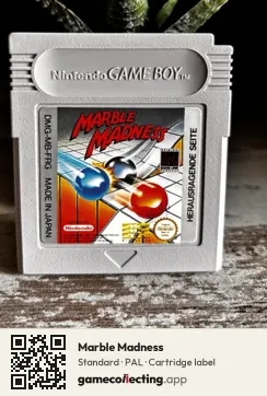 Marble Madness Game Boy, PAL cartridge label