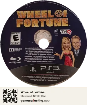 Wheel of Fortune PlayStation 3, NTSC disc
