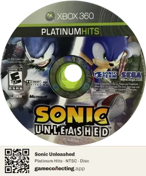 Sonic Unleashed Xbox 360, NTSC disc