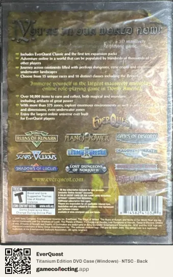 EverQuest Computer, NTSC box back