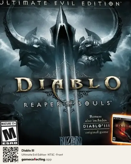 Diablo III PlayStation 3, NTSC box front