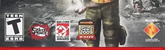 Infamous, the ESRB box on its front
