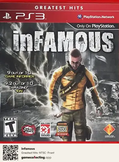 Infamous PlayStation 3, NTSC box front