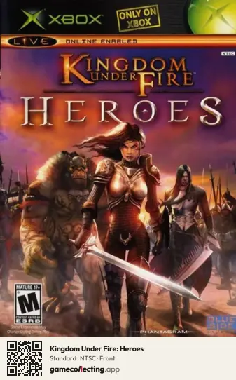 Kingdom Under Fire: Heroes Xbox, NTSC box front