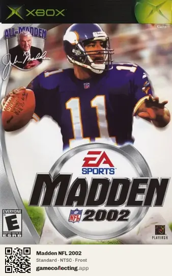 Madden NFL 2002 Xbox, NTSC box front