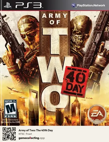 Army of Two: The 40th Day PlayStation 3, NTSC box front