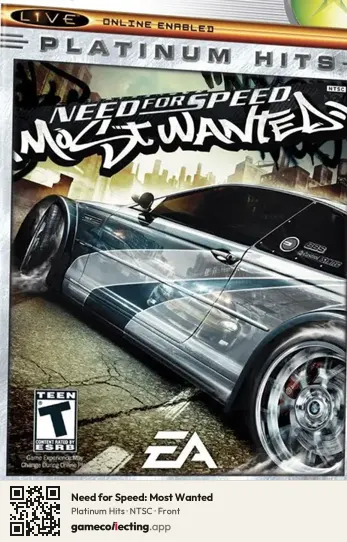 Need for Speed: Most Wanted Xbox, NTSC box front