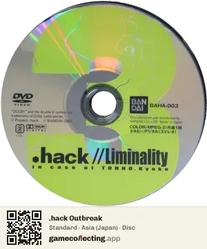 .hack Outbreak PlayStation 2, Asia disc