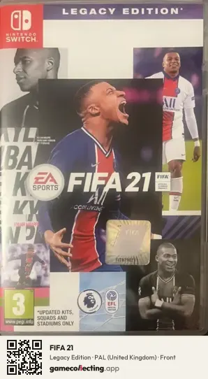 FIFA 21 Nintendo Switch, United Kingdom box front