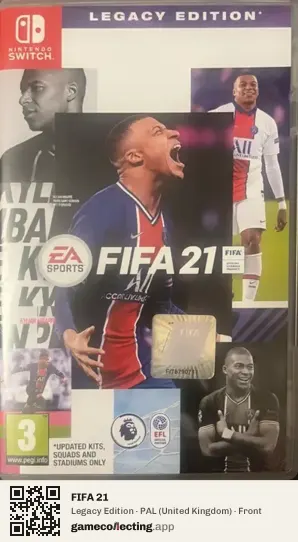 FIFA 21 Nintendo Switch, United Kingdom box front