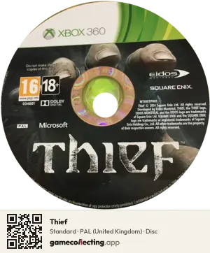 Thief Xbox 360, PAL disc