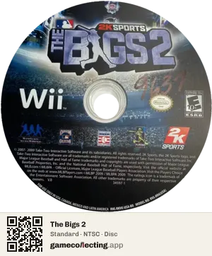 The Bigs 2 Nintendo Wii, NTSC disc
