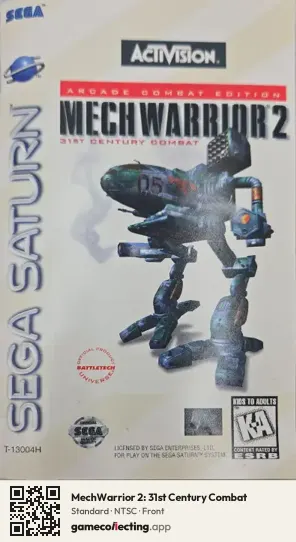 MechWarrior 2: 31st Century Combat Sega Saturn, NTSC box front