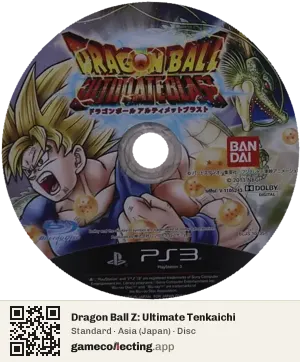 Dragon Ball Z: Ultimate Tenkaichi PlayStation 3, Asia disc