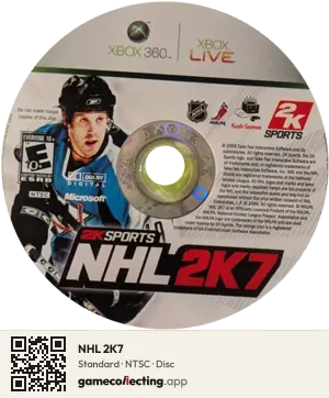 NHL 2K7 Xbox 360, NTSC disc