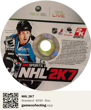 NHL 2K7 Xbox 360, NTSC disc