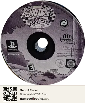 Smurf Racer PlayStation, NTSC disc